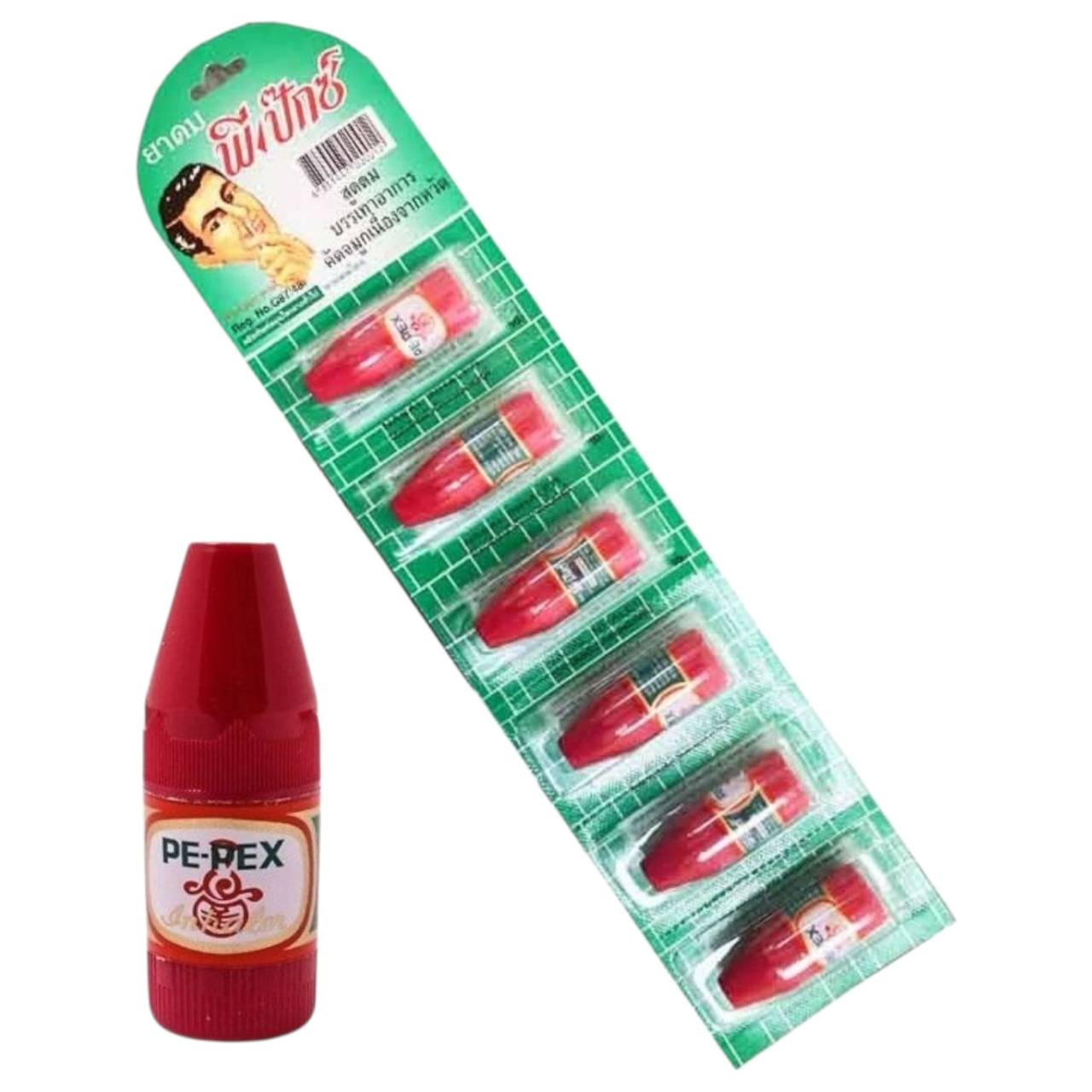 Pe-Pex Herbal Nasal Inhaler – Thai Aromatherapy Stick
