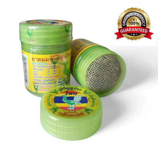 Hongthai Inhaler Green - Traditional Herbal Nasal Inhaler Pack for Clear Breathing Relief